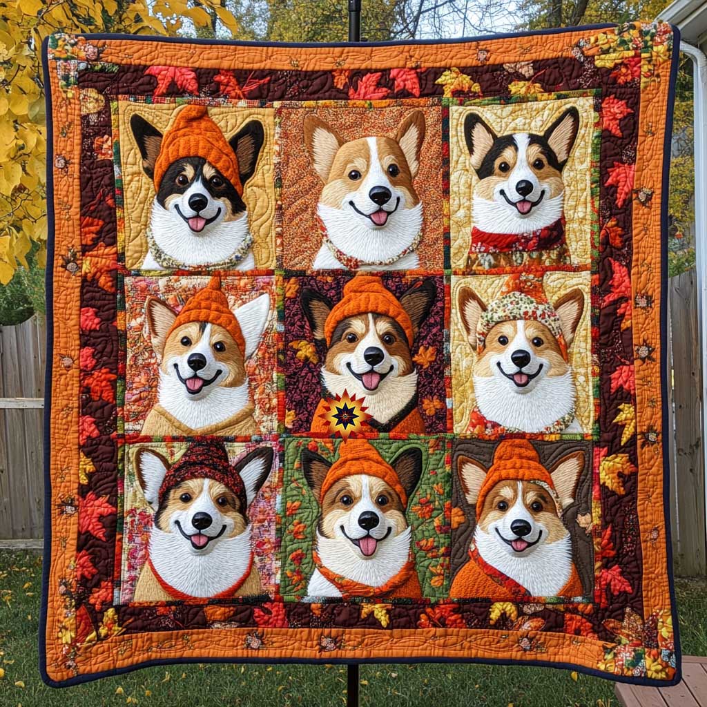 Corgi's Autumn Closet WP0810016CL Quilt