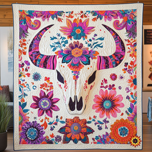 Hippie Flower Cow Skull WY1612031CL