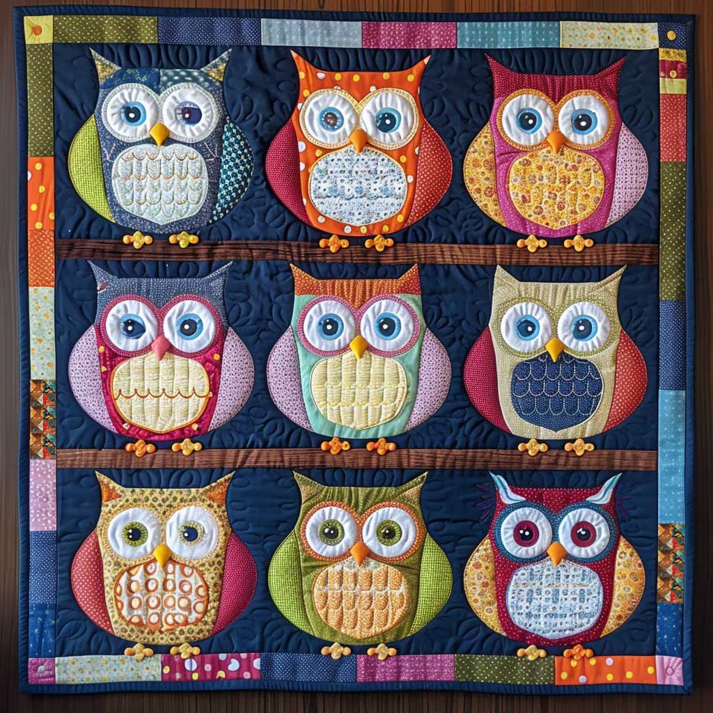 Colorful Owl WJ0710018CL Quilt