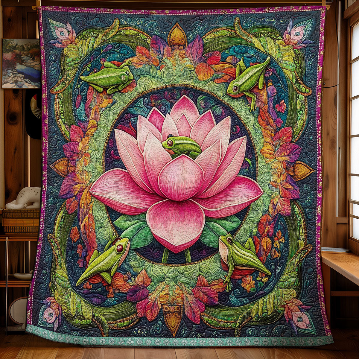 Lotus Flower WX1411030CL Quilt