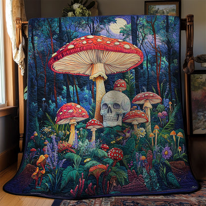 Skull Mushroom Forest WY2511028CL Quilt