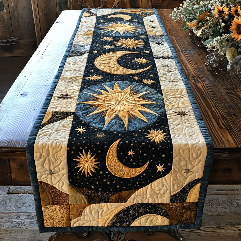 Sun & Moon Dance CP080537CL Quilted Table Runner
