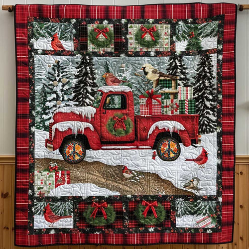 Red Truck Holiday WN1410036CL Quilt