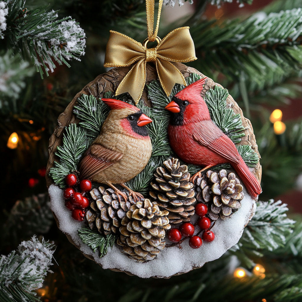 Winter Pair Cardinal WN2110110CL Christmas Ornament