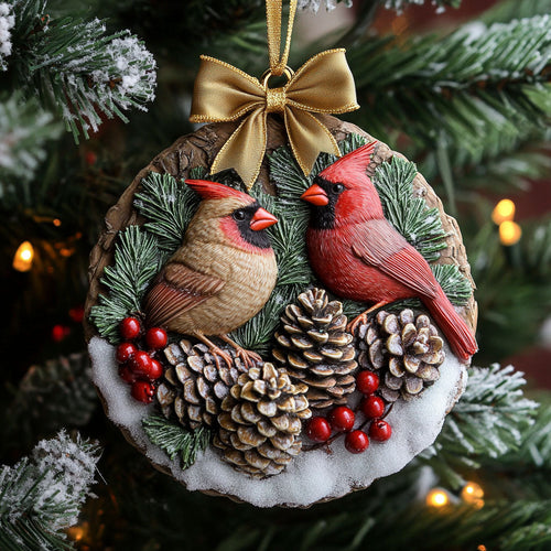 Winter Pair Cardinal WN2110110CL Christmas Ornament