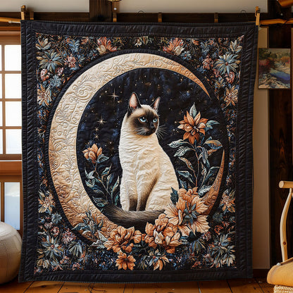 Siamese Cat Flower CW2504052CL Quilt