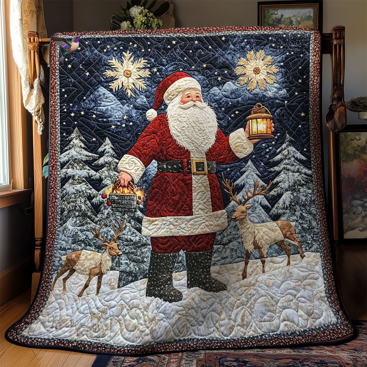 Santa And Friends WN0412086CL Quilt