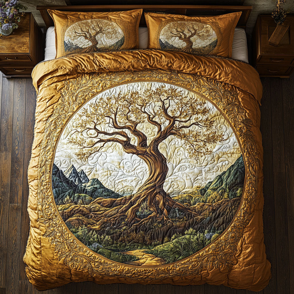 Gold Tree Of Life WY2201019CL Duvet Cover Set