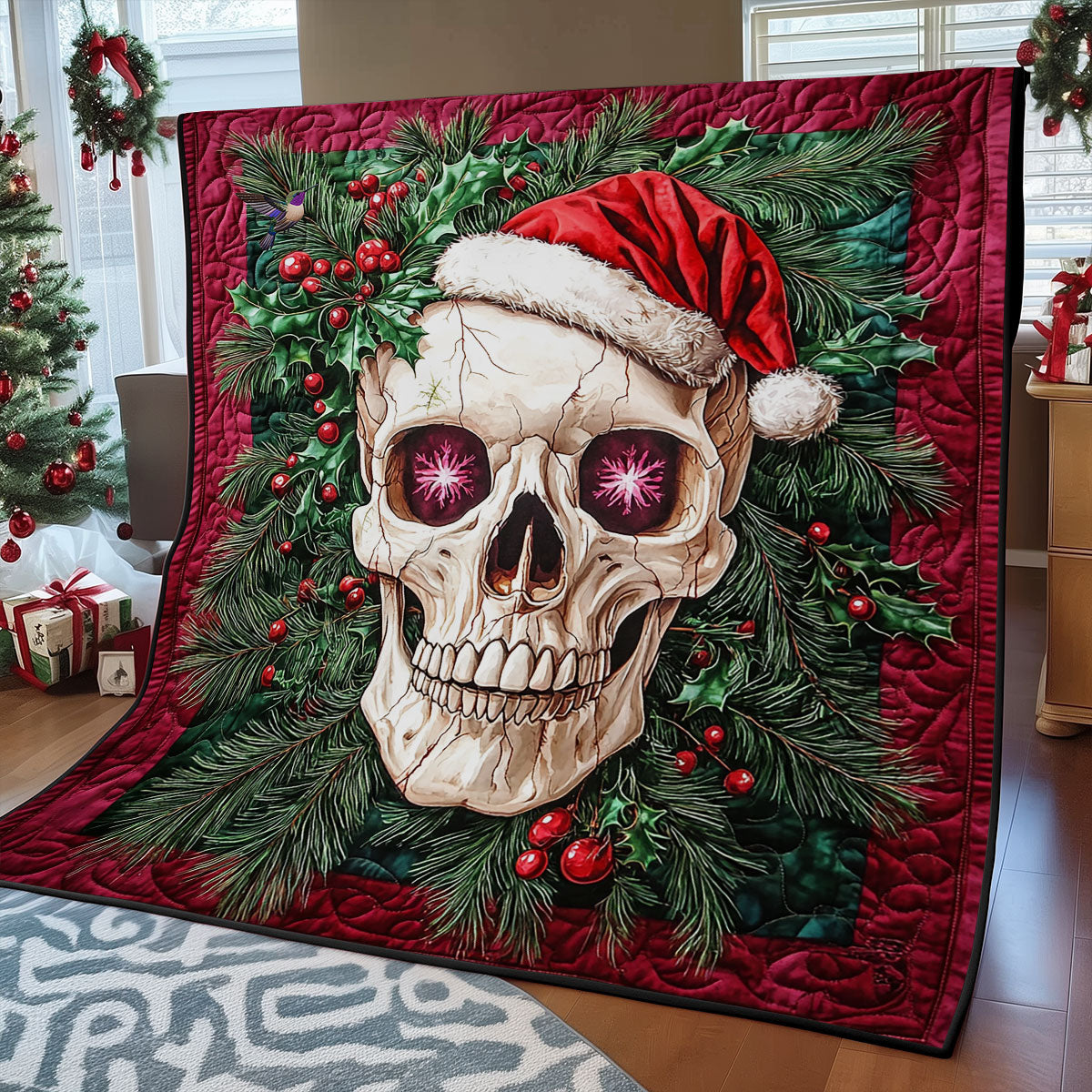 Santa Skull WY2111048CL Quilt