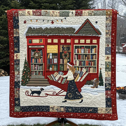 Dog’s Snowy Book Trip WN0910023CL Quilt