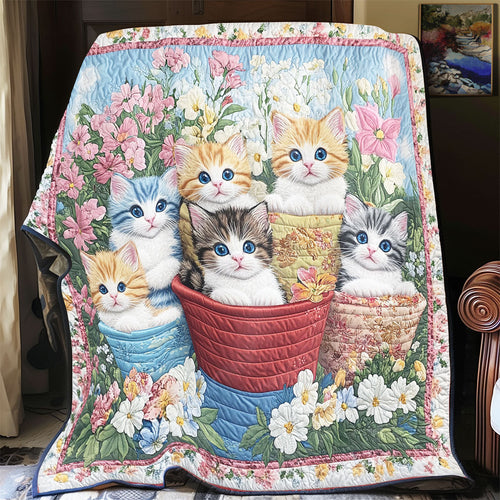 Garden Kitten Parade CW1707021CL Quilt