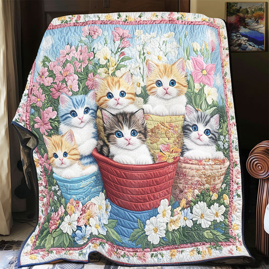 Garden Kitten Parade CW1707021CL Quilt