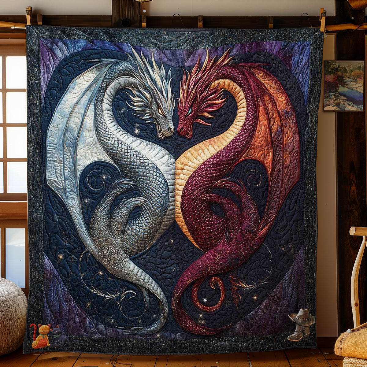 Harmony Dragons WN0612030CL Quilt