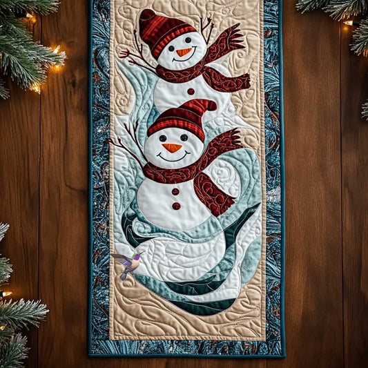 Snowman Charm WN1111015CL Quilted Table Runner
