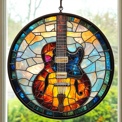 Guitar WJ0410041CL Stained Glass Suncatcher