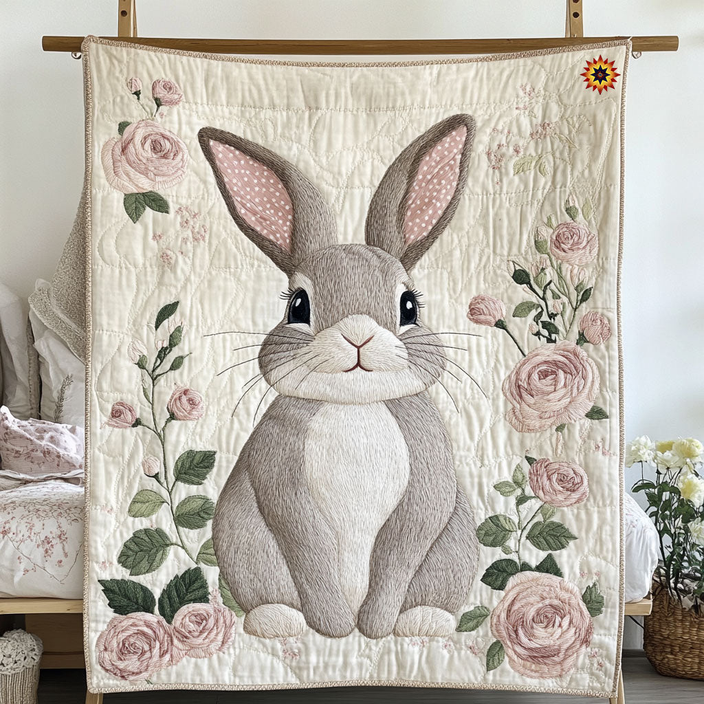 Rose And Elegant Rabbit WY0511016CL Quilt