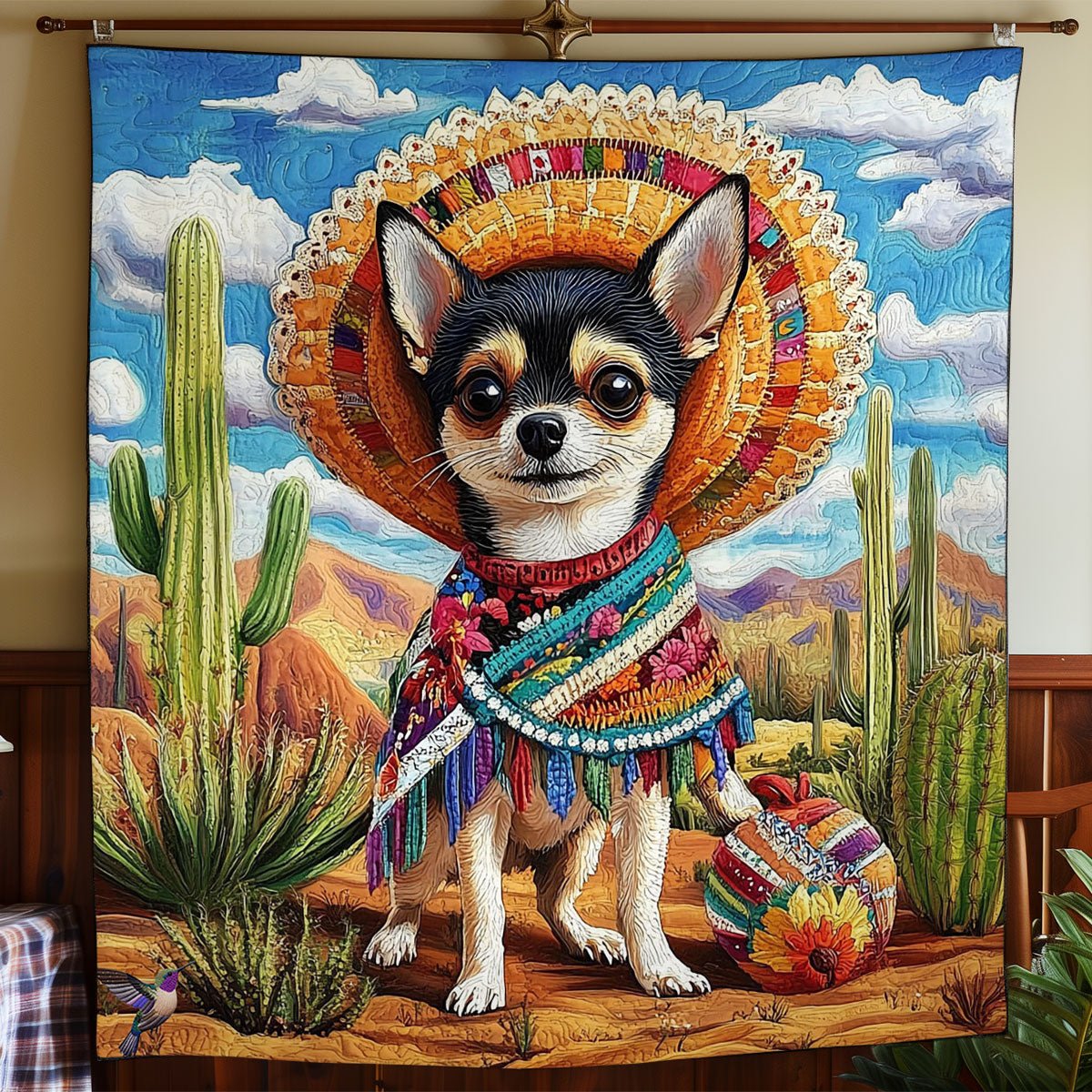 Sombrero Hat Chihuahua WY2511037CL Quilt