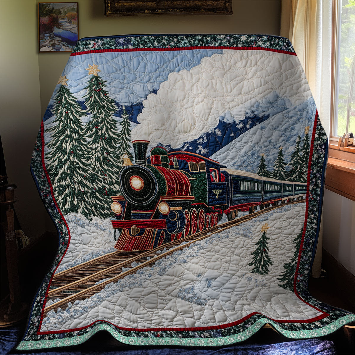 Train In Christmas WX2511045CL Quilt