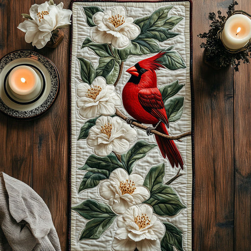 Blooming Cardinal CW1705194CL Quilted Table Runner