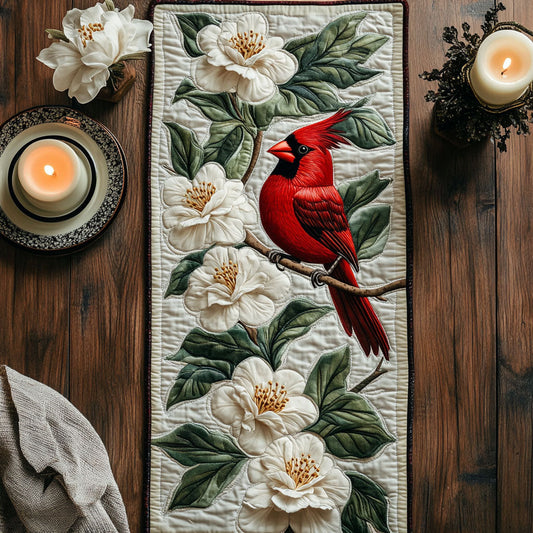 Blooming Cardinal CW1705194CL Quilted Table Runner