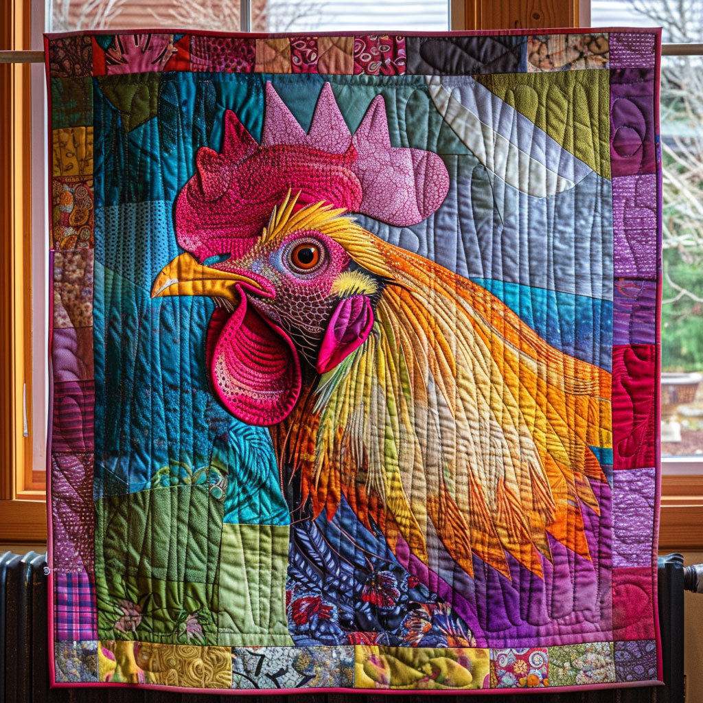 Patchwork Chicken CP1905028CL Quilt