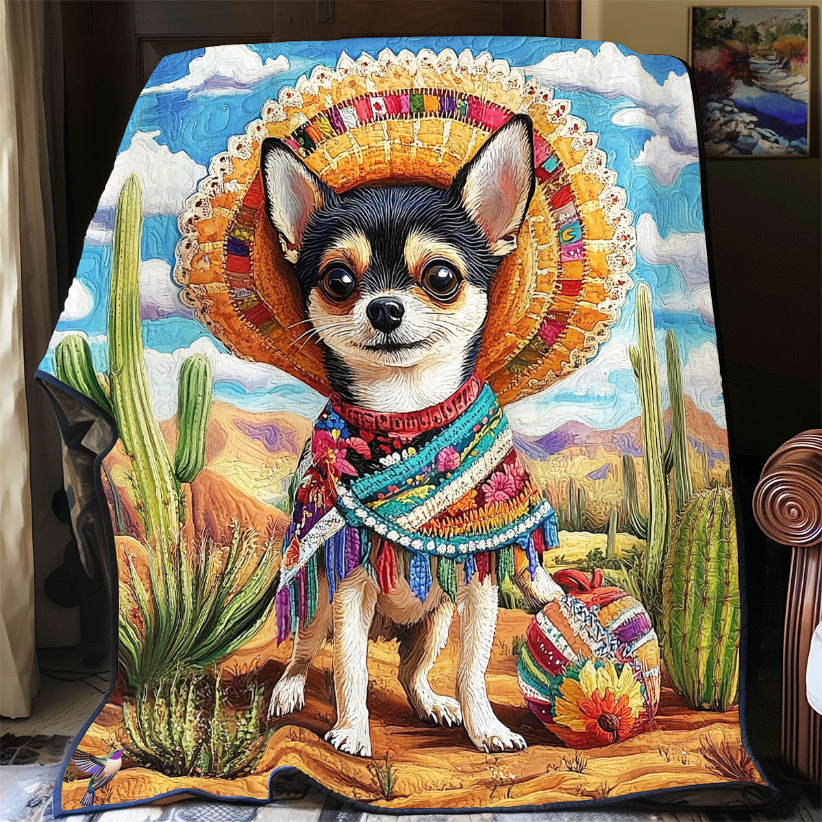 Sombrero Hat Chihuahua WY2511037CL Quilt