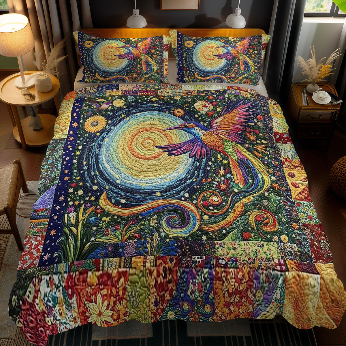 Hummingbird And Magical Twilight WN1010133CL Duvet Cover Set