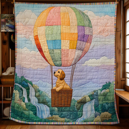 Puppy Hot Air Balloon WY0202047CL Quilt