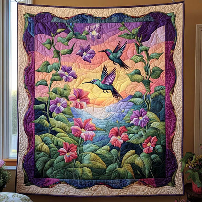 Hummingbird Enchanted Petals WN2809015CL Quilt