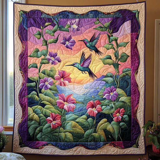 Hummingbird Enchanted Petals WN2809015CL Quilt
