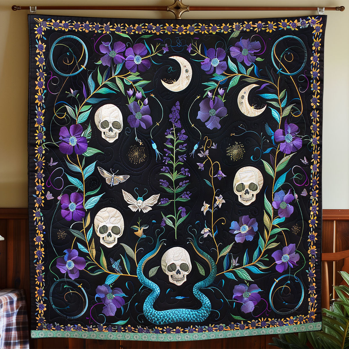Moon Phase Wicca WP0609034CL Quilt