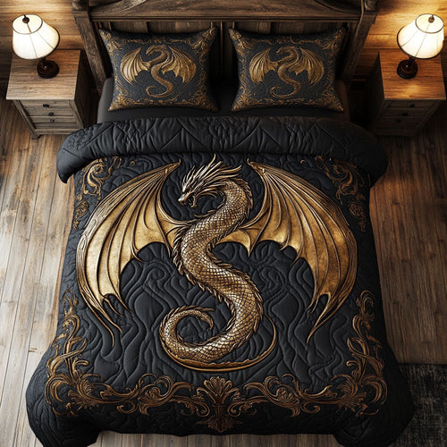 Midnight Dragon WY2001034CL Duvet Cover Set