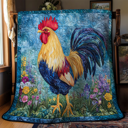 Mystic Blue Chicken WY1911053CL Quilt