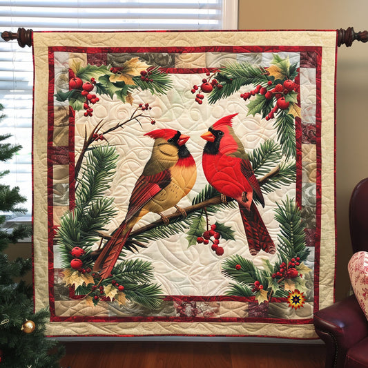 Christmas Cardinal Bird WJ0512011CL Quilt