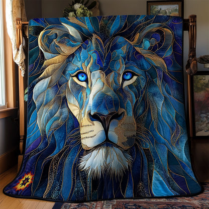 Navy Lion Abstract WY2711041CL Quilt