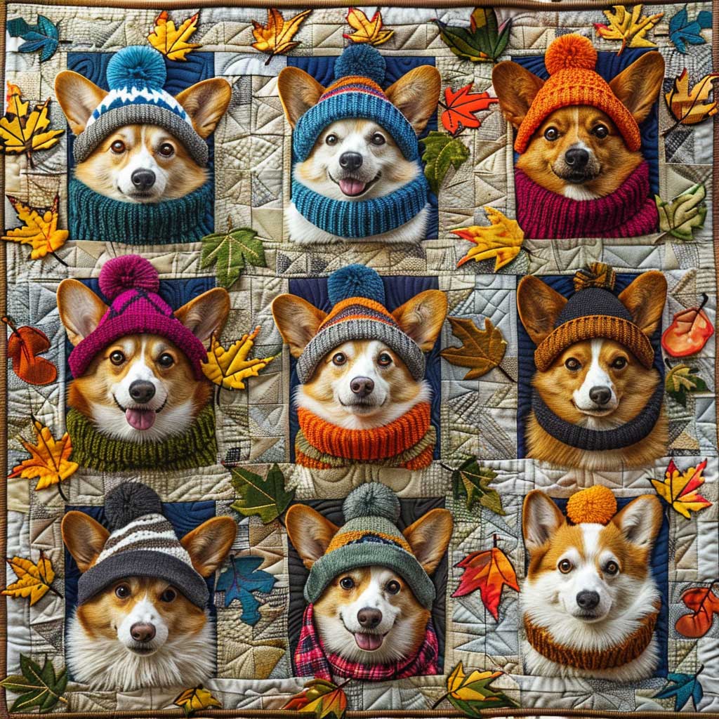 Cute Corgi WJ1209004CL Quilt