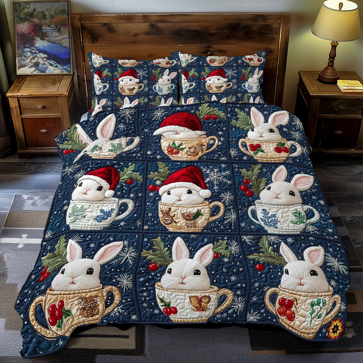 Tea Cup Rabbit WY2911118CL Duvet Cover Set