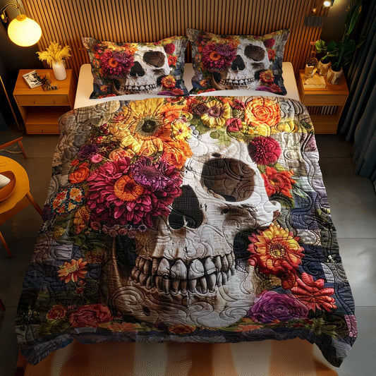Skull Floral Harmony WN2110121CL Duvet Cover Set