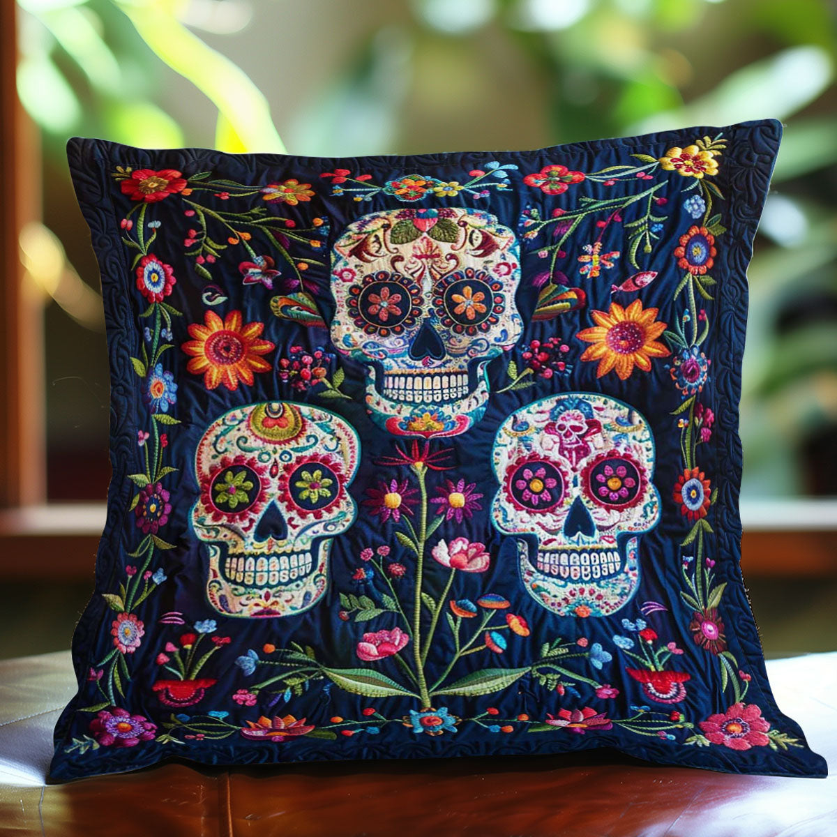 Sugar Skulls WJ1309046CL Quilt Pillow Case