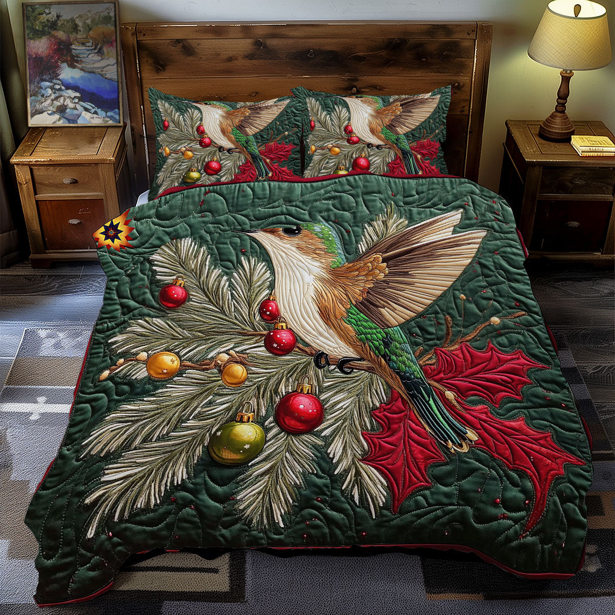 Christmas Hummingbird WY2911120CL Duvet Cover Set