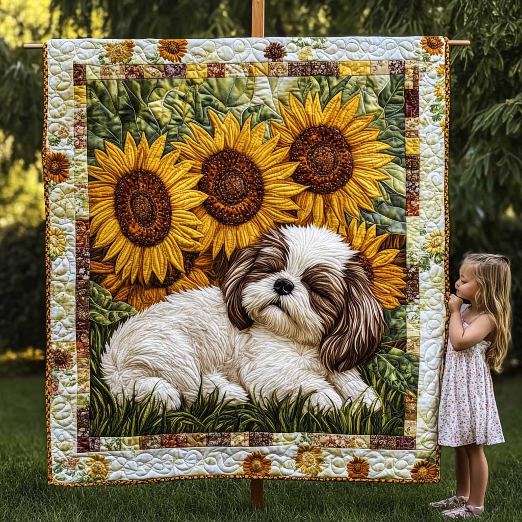 Shih Tzu Petal Dreams WN2809058CL Quilt