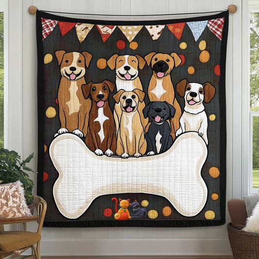 Dogs On A Big Bone WN1010042CL Quilt