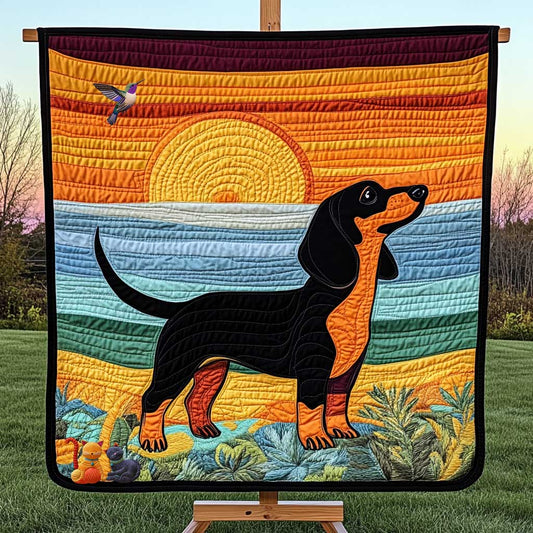 Dachshund Sunset Glow WN0410029CL Quilt