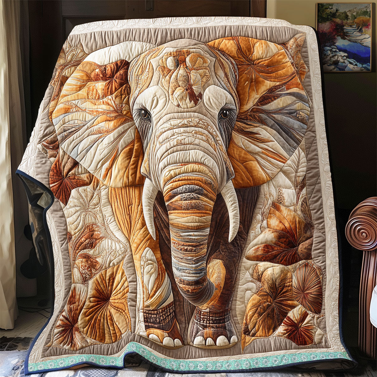 Vibrant Elephant WX2412045CL Quilt