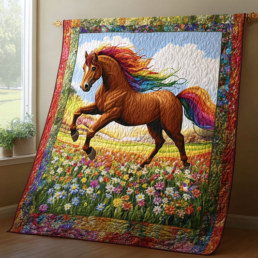 Horse Flower WT2610029CL Quilt