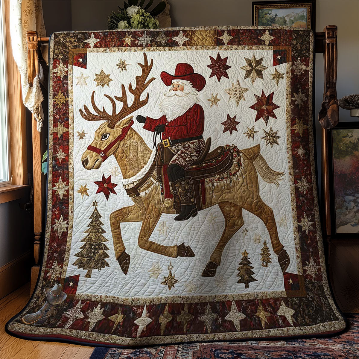 Cowboy Santa WN1311017CL Quilt