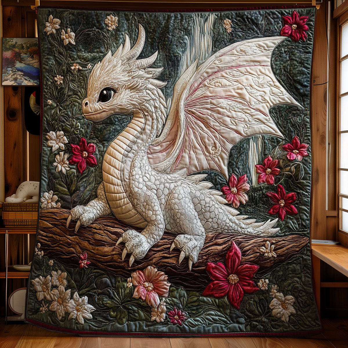 Baby Dragon In Branch WY1001101CL Quilt