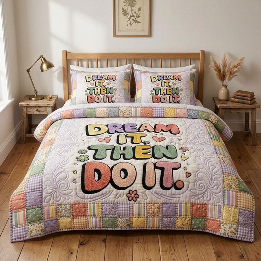 Dream It Then Do It Pastel Patchwork WN0304003CL Duvet Cover Set