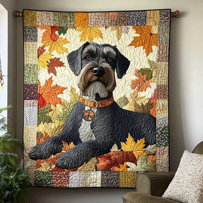 Miniature Schnauzer Autumn WP0110027CL Quilt