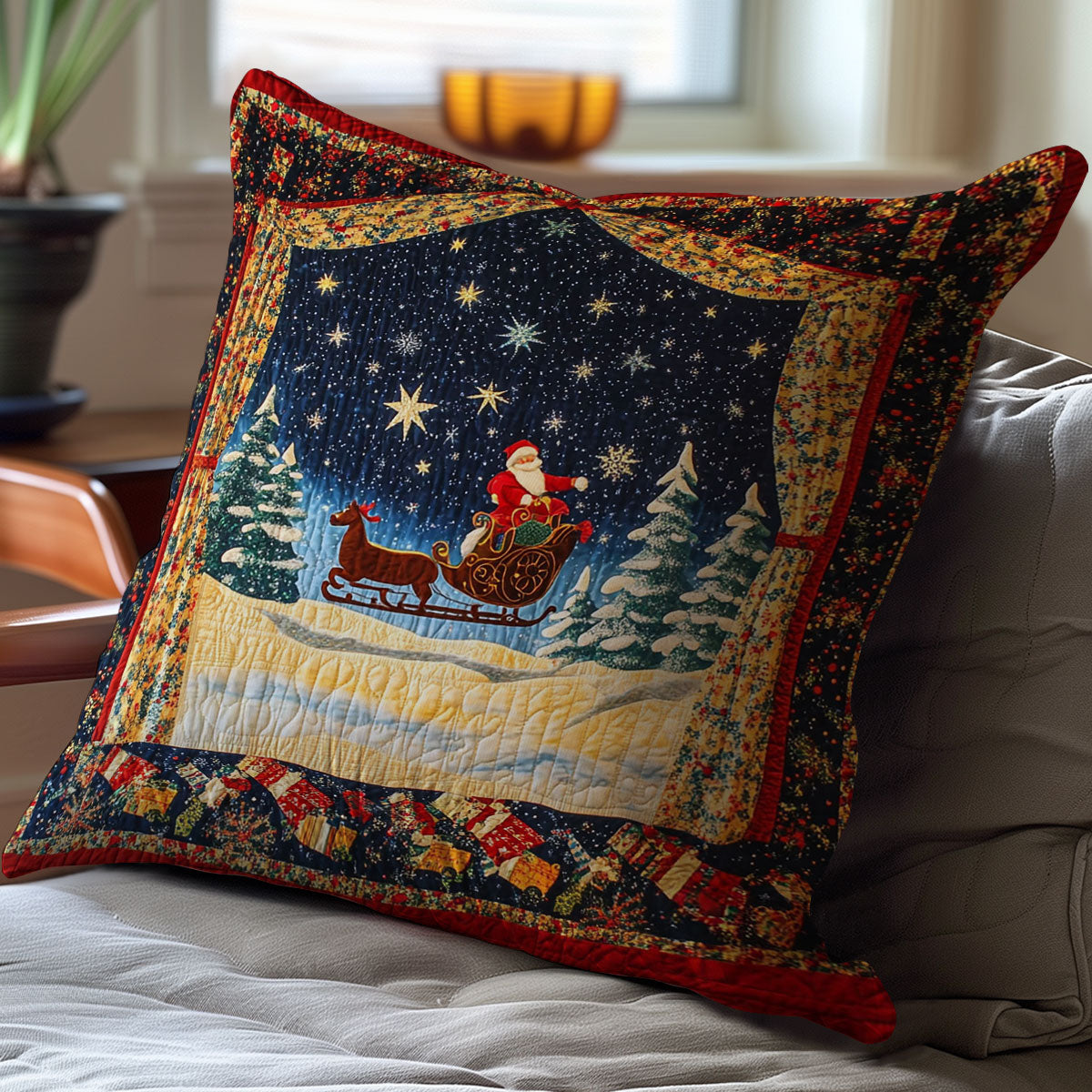 Christmas Night WJ0511033CL Quilt Pillow Case